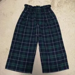 GU チェック柄 ロングパンツ 110cm