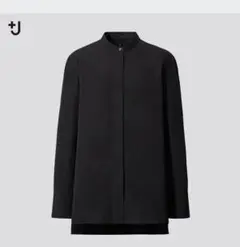 新品　UNIQLO＋J スーピーマコットンスタンドカラーシャツ　ブラックXXL
