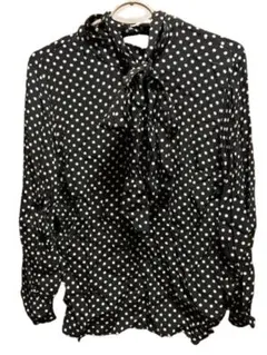 週末限定値下げ！　ZARA ドット　ブラウス　ボウタイ　Mサイズ