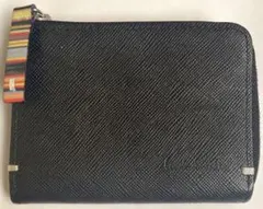 美品 ポールスミス コインケース パスケース マルチストライプ ブラック