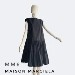MM6 Maison Margiela ティアード ワンピース ブラック ひざ丈のサムネイル