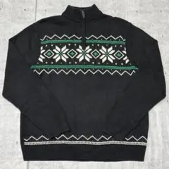 90s vintage CHAPS ハーフジップ ニットセーター チャプス