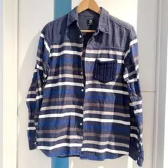 BEAMS メンズ 長袖シャツ ダンガリー デニム ネルシャツ M