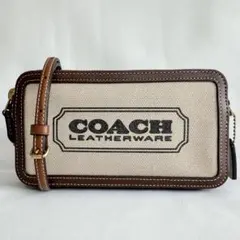 COACH ショルダーバッグ クロスボディ ベージュ ブラウン C8475