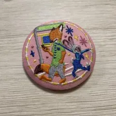刺繍缶バッジ ズートピア ディズニー キャラクターズ まとめ売り対応