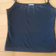 ビジュー装飾 黒 キャミソール
