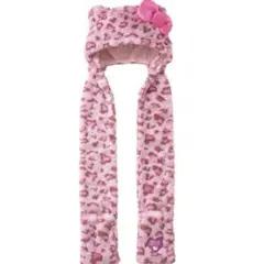 USJ ユニバ ハローキティ マフラーハット ヒョウ柄 キティ 帽子