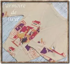 ☆ラーモワールドゥリュクス　プリント入りカーディガン　アイボリー