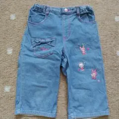 中古★130 メゾピアノ デニム　ハーフパンツ　ズボン★