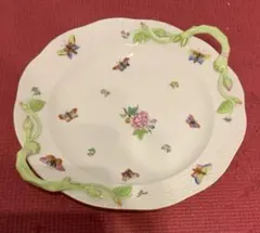 Herend・ビクトリア19cm皿プレート・ブーケ蝶花シノワズリ・ヘレンド極美品 Herend・ビクトリア19cm皿プレート・ブーケ蝶花シノワズリ・ヘレンド極