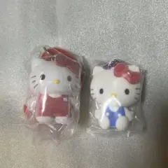 カラフルカラビナマスコットチャーム　ふわわフロッキーマスコット　キティセット売り