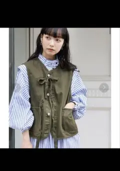 FREAK'S STORE オリーブ ベスト
