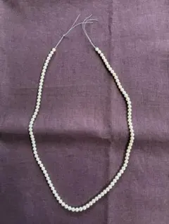 小粒アコヤ真珠3.7mm 1連 (⚠️素材、used) ①