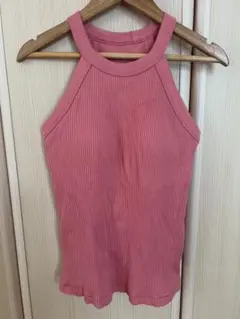 UNIQLO ホルターネックブラタンクトップ ピンク　Mサイズ