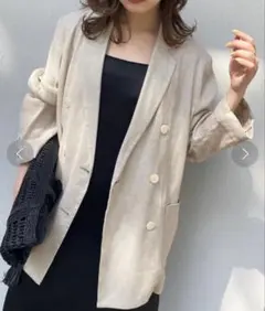 タグ付き新品 SLOBE IENA リネン混テーラドジャケット