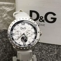 D&G TIME NAVAJO 腕時計 クロノグラフ ホワイト メンズ