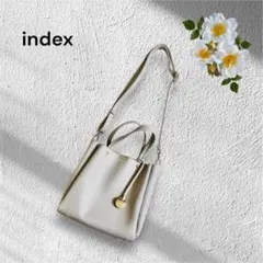 index インデックス ライトグレー ショルダーバック 2way