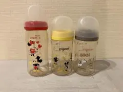 Pigeon ミッキー・ミニー ・スヌーピー哺乳瓶 3本セット