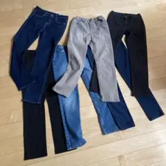 男児150cm中心　ロングパンツ6本セット⭐︎デニム、黒等　ユニクロ他