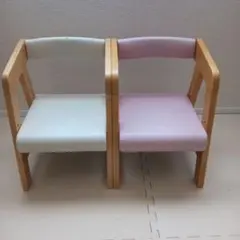 【2脚セット】Kidzoo キッズチェア ローチェア 肘掛け付き 子供椅子