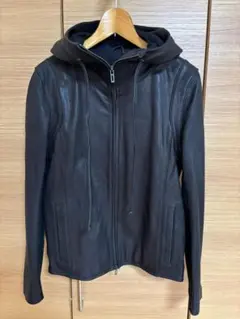 DOMENIGO＋SAVIO フーディ・レザー・ジャケット　やぎ革