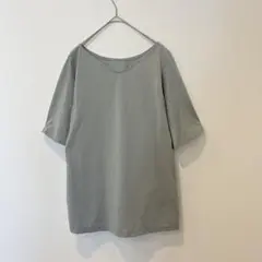 グローバルワーク Vネック カットソー 半袖 Tシャツ　緑　グリーン　L 無地