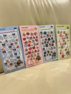 たまごっち　ボンボンドロップ風　立体シール　4つセット