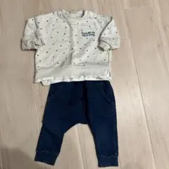 スウェットデニムサルエルパンツ80