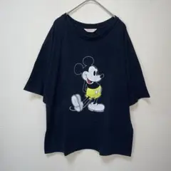 ロデオクラウンズ ミッキーマウス　半袖　Tシャツ　ブラック　コットン