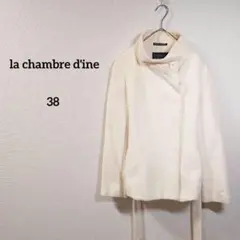 la chambre d'ine　アンゴラ　コート　ホワイト　レディース