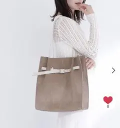 NATURAL BEAUTY BASIC スウェードタックベルトトートバッグのサムネイル