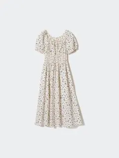 UNIQLO花柄ボリュームスリープワンピースユニクロ