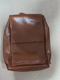 キャメル　牛革皮革 リュック　A4収納可能