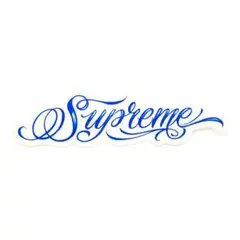 SUPREME SCRIPT BLUE STICKER