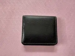 二つ折り財布 ブラック レザーのサムネイル