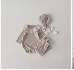 韓国子供服　グレージュ　3点セット　80cm