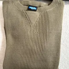 KAVU カブー スウェット トレーナー カーキ 無地 薄手