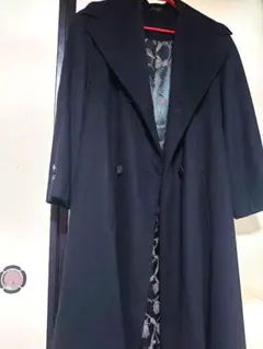 カシミヤ　100%　イタリー製　ロングコート　黒　ZANOBETTI　XLサイズ