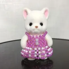 シルバニアファミリー　赤ちゃん用　ビーズ　お洋服　ワンピースドレス　ハンドメイド