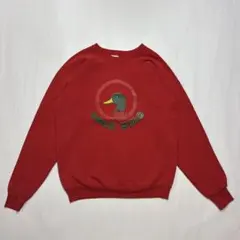 90s USA製 フルーツオブザルーム ダックヘッド スウェット XL 赤 