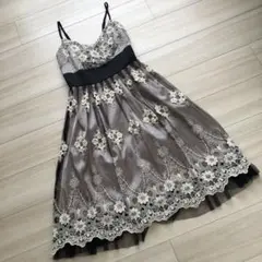 立体刺繍チュールレースドレス、結婚披露宴、2次会、パーティー、ダンス、コンサート