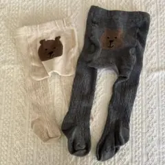 babyGap くまベビータイツ 0-12m 12-24m 2色セット