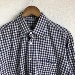 【美品】CANALI ギンガムチェックシャツ 古着　イタリア製のサムネイル