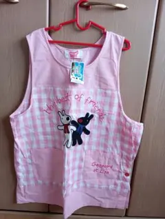 Gaspard et Lisa エプロン ピンク チェック柄 未使用