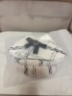 ぬい服　白　15cm 着せ替え ツイード　ポンチョ　帽子　ベレー帽　2セット