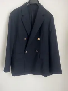 麻調ゴールドボタンショート丈ジャケット　ロペピクニック