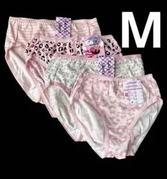 レディースショーツMまとめ売り 　　　綿混合 　ピンク 　　パンティーセット
