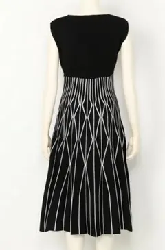 FRAY I.D フレイアイディー ダイヤプリーツニットワンピース　黒　ブラック