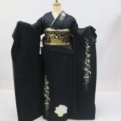 黒ブルー大輪牡丹の振袖フルセット - メルカリ