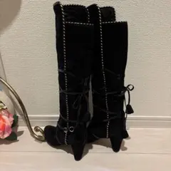 MARC JACOBS黒 スエード ロングブーツ 高ヒールのサムネイル